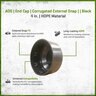 ADS HDPE Corrugated External Snap End Cap Black 4 in.