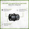 ADS HDPE Corrugated Internal Snap Coupler Black 6 in.