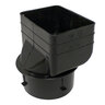 ADS Downspout Adapter 4 in. x 4-1/4 in. x 3 in. Black HDPE