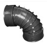 ADS HDPE Corrugated External Snap 90 Degree Elbow Black 4 in.