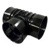 ADS HDPE Corrugated External Snap Tee Black 4 in.