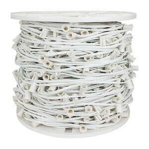 American Lighting C9 Socket Wire Spool SPT-2 1000 ft. 12 in. Spacing White Wire