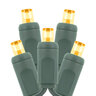 American Lighting Commercial Coaxial 5MM Light Strand Orange 50 LEDs 6 in. Spacing 2.4W 120V 20 AWG Green Wire 25 ft. 