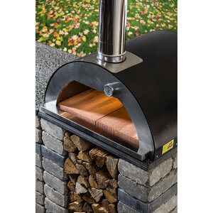Barkman Quarry Stone Compact Pizza Oven Dome w/ Peel - 40 in. x 30 in. x 32 in. - Copper