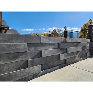 Barkman Keystone Linear Coping 7 in. x 39.37 in. x 13.78 in. Charcoal (12 pc./pallet)