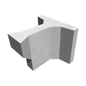 Barkman MagnumStone Wall Small Extender Unit 24 in. x 24 in. Natural Grey (2 pc./pallet)
