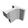 Barkman MagnumStone Wall Small Extender Unit 24 in. x 24 in. Natural Grey (2 pc./pallet)