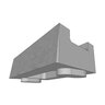 Barkman MagnumStone Wall Ledgestone Face Half Width Standard Unit 24 in. x 24 in. x 24 in. Natural Grey (4 pc./pallet)