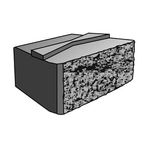 Basalite Garden Stack Standard Unit Ebony 5-4/5 in. - 7-4/5 in. x 4 in. x 6-6/7 in. (180 pc./pallet)