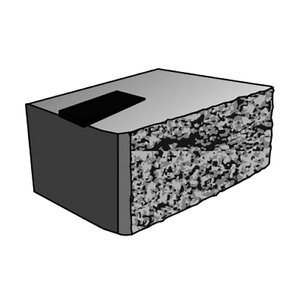 Basalite Garden Stack Return/Corner Unit Ebony 10 in. x 4 in. x 6-6/7 in. (48 pc./pallet)