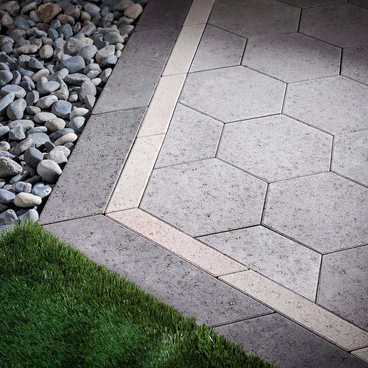 Belgard Hexagon 12 Paver 12 in. x 12 in. Scandina Gray (91.3 sq. ft ...