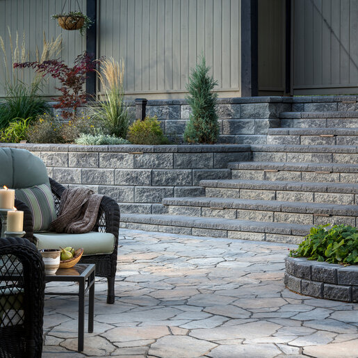 Belgard StackStone Tight Radius Wall Charcoal 8 in. x 8 in. x 4 in ...
