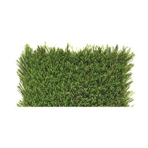 Bella Paw Pro Synthetic Turf 58 oz. Face Weight (86 oz. Total) 1-1/2 in. 13 ft. Wide Emerald Green/Olive Green Blades Dry Yellow/Field Green Thatching