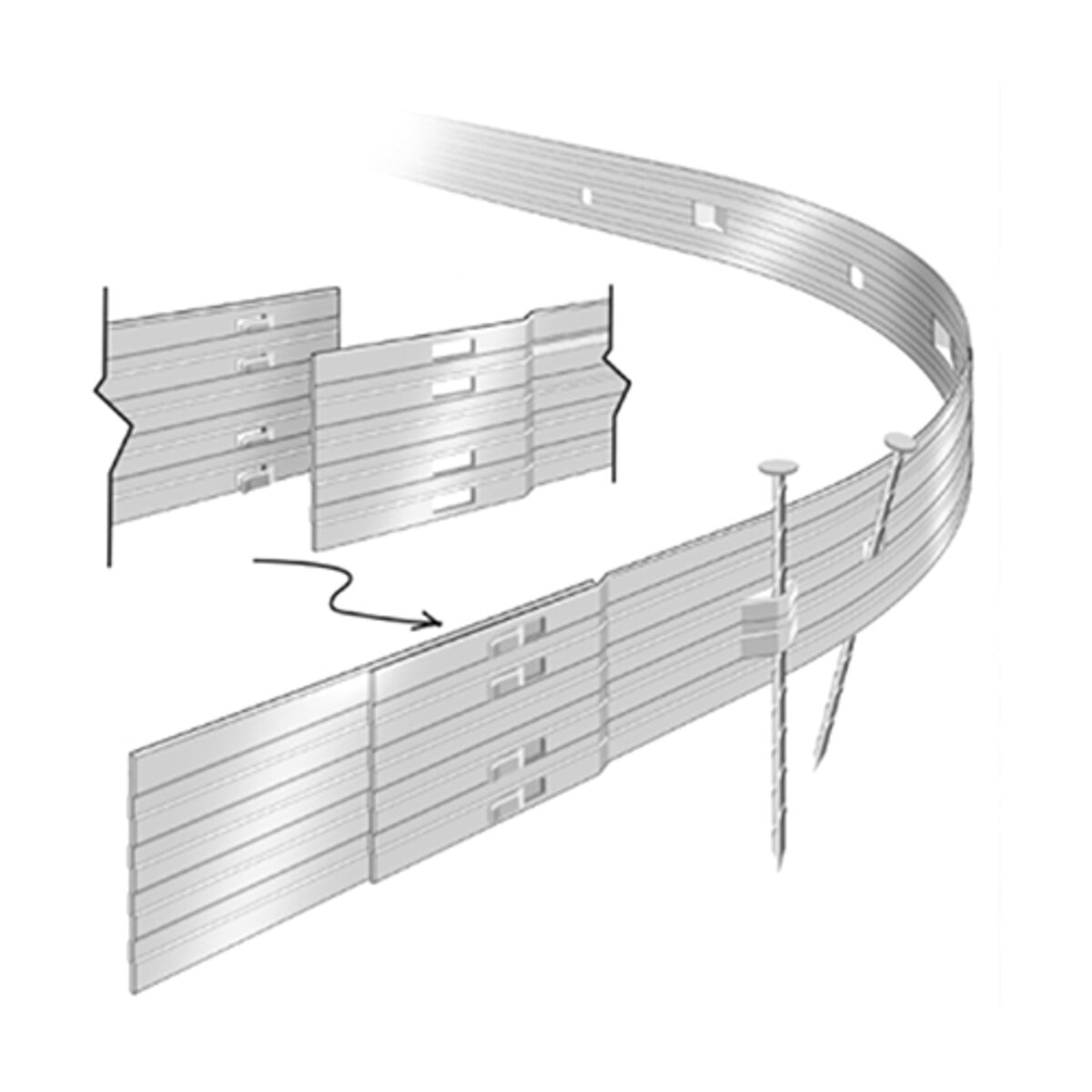 BrickStop EdgeStar Aluminum Landscape Edging 1/8 in. x 4 in. x 8 ft ...