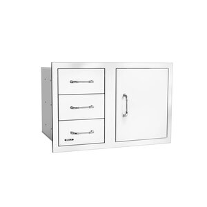 Bull Outdoor 30 in. Stainless Steel Door & 3 Drawer Combo w/ Reveal