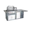 Bull Outdoor BBQ Grill Island with Sink in Rock