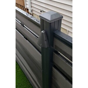 Cleanline Post Cap Plastic Black