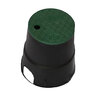Dura 6 ROUND VALVE BOX w/LID BLK/GRN DURA