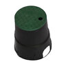 Dura 6 ROUND VALVE BOX w/LID BLK/GRN DURA