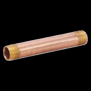EA Gray Brass Nipple 1-1/2 in. x Close