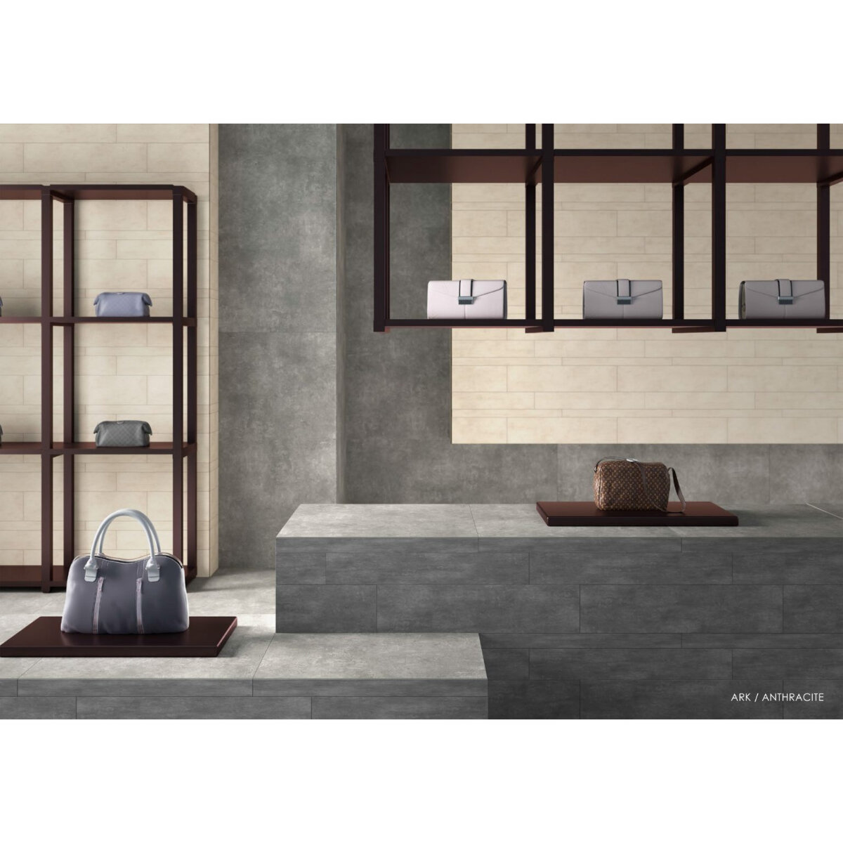 Enmon Tile Porcelain Ark 24 in. x 24 in. Anthracite 2 cm (7.75 sq. ft ...