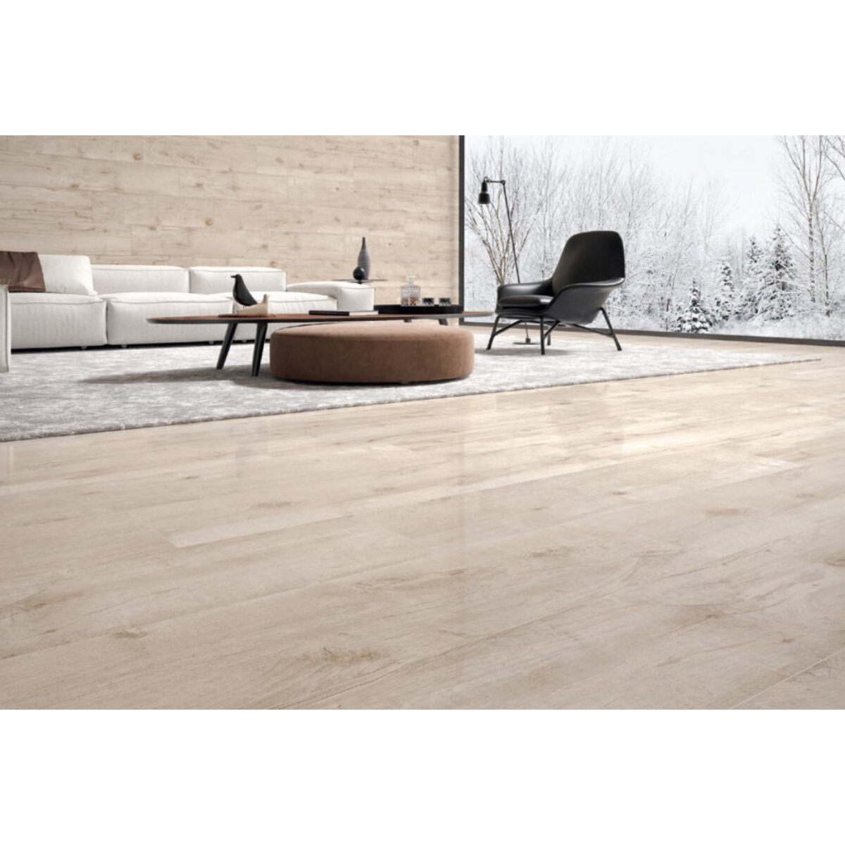 Enmon Tile Porcelain Timberwood 12 in. X 24 in. Natural 2 cm (7.75 sq ...