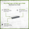 FX LF Wall Light Brass Housing Weathered Iron 2W 2700K LED