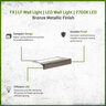 FX LF Wall Light Aluminum Housing Bronze Metallic Finish 2W 2700K LED