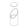 FX Luminaire Black Finish CA51 LENS ASSY, CLEAR, BLCK 45 DEG SHROUD, LENS, O RING