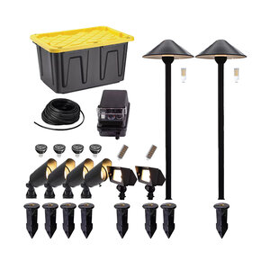 Striker Black Brass Landscape Lighting Demo Tote