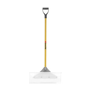 Snow pusher, 24" UHMW, black fiberglass hdle , kd,dh, Garant Pro (bilingual)