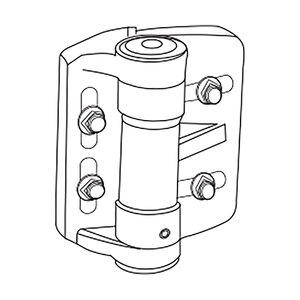Halco Multi-Adjust Gate Hinge TCAMA1 Black 3/8 in. x 1 in. 1-1/2 in. Gap 55 lb. Close