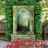 Henri Studio Fountain 2 pc. Grooto Falling Diamonds Trevia Greystone 41-3/4 in. x 29 in.