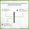 Hunter 12 in. Spray 30 PSI Press Regulated w/ Side Inlet