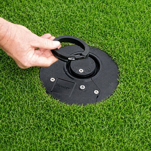 G-880-E Golf Rotor, full-circle, opposing nozzle configuration, electric valve-in-head design, nozzle 18 installed, 65 PSI