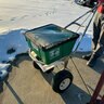 LESCO 80 lb. Ice Melt Spreader, High Output, Yellow Hopper, Agitation
