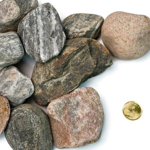 Bulk Coloured Granite Riverstone Small 1 in. - 3 in.
