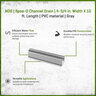 NDS Spee-D Channel Drain PVC Gray 10 ft. Long