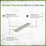 NDS Spee-D Channel Grate Gray 2 ft. L x 4-1/8 in. W