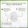 NDS PVC S&D 22-1/2 Degree Elb.ow HUB x HUB White 4 in.