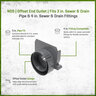 NDS Spee-D Channel Drain Offset End Outlet fits 3 in. Sewer & Drain Pipe & 4 in. Sewer & Drain Fittings