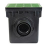 NDS Square Catch Basin Kit Green With Grate, 2 Outlets & Plug 12 in.