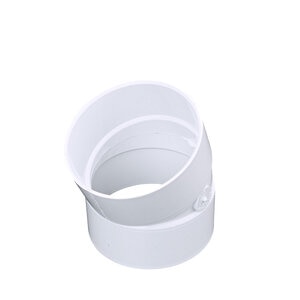 NDS PVC S&D 22-1/2 Degree Elb.ow HUB x HUB White 4 in.