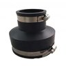 NDS PVC S&D/DWV Flexible Coupling Black 4 in. x 4 in. w/ SS Clamps