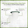 NDS Drainage Emitter Pop-Up Green Plastic 4 in. w/ Elbow