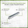 NDS 5 in. Pro Traffic Drain Channel Kit Gray 39-3/8 in. Long With Galv. Steel Grate, End Outlet & End Cap