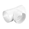 NDS PVC S&D Tee HUB x HUB x HUB White 4 in.