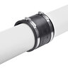 NDS PVC S&D/DWV Flexible Coupling Black 4 in. x 4 in. w/ SS Clamps