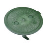 NDS 6 in. Round SureFit Universal Valve Box Lid Green Lid Only