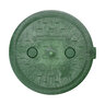 NDS 6 in. Round SureFit Universal Valve Box Lid Green Lid Only